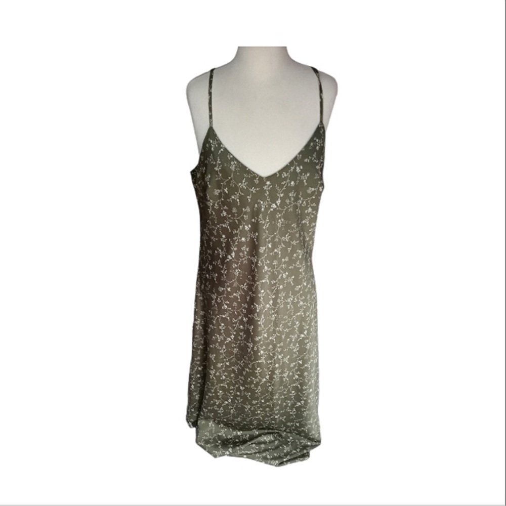 Forever 21 Floral Print Maxi Dress Green Floral Maxi Dress - Picture 1 of 4